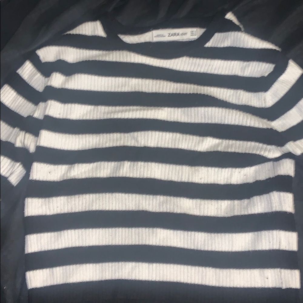 zara knit crop top long sleeve